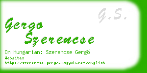 gergo szerencse business card
