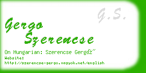 gergo szerencse business card